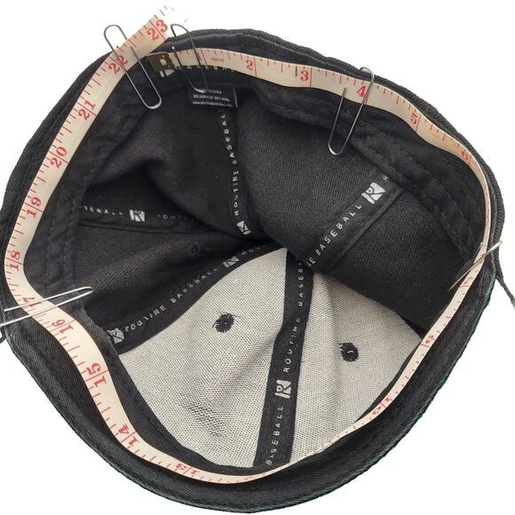 ROUTINE BASEBALL Cap Hat Men's Baseball Black Emblem Fitted Size 7 1/4 Lid - Picture 10 of 11